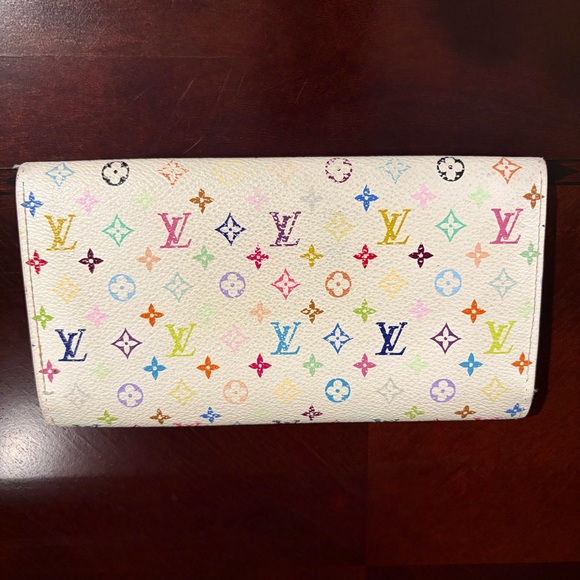 Louis Vuitton Cream Murakami Sarah Wallet - Picture 2 of 12